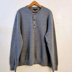 NWOT Banana Republic Textured Henley Sweater: Light Blue XXL: Coastal Casual